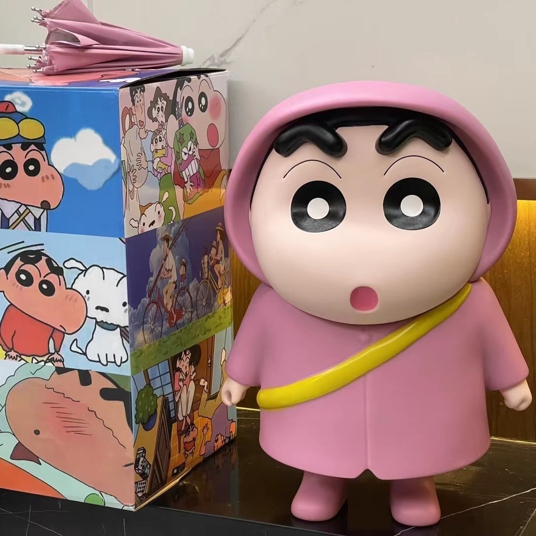 特大レインコートしんちゃん人形 1:1 フィギュアトレンディーアニメ周辺屋外装飾品彼氏と彼女の誕生日に