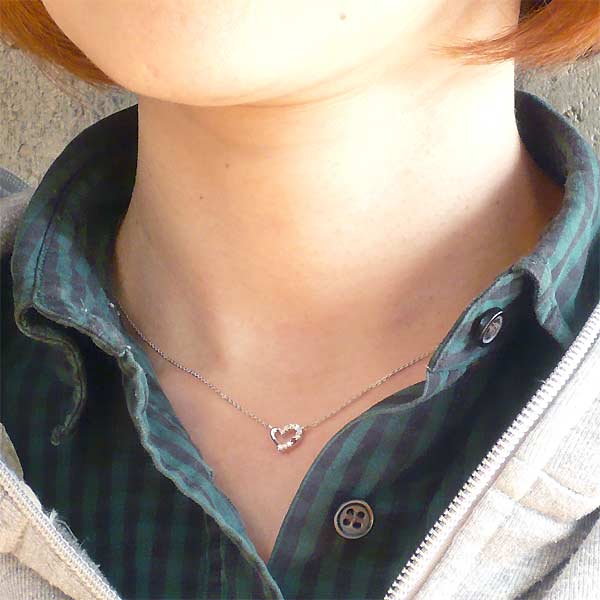 シェリ クロストゥーミー Cheri ハート レッドダイヤモンド シルバー ネックレス CZ シェリ クロストゥーミー Cheri ハート レッドダイヤモンド シルバー ネックレス CZ