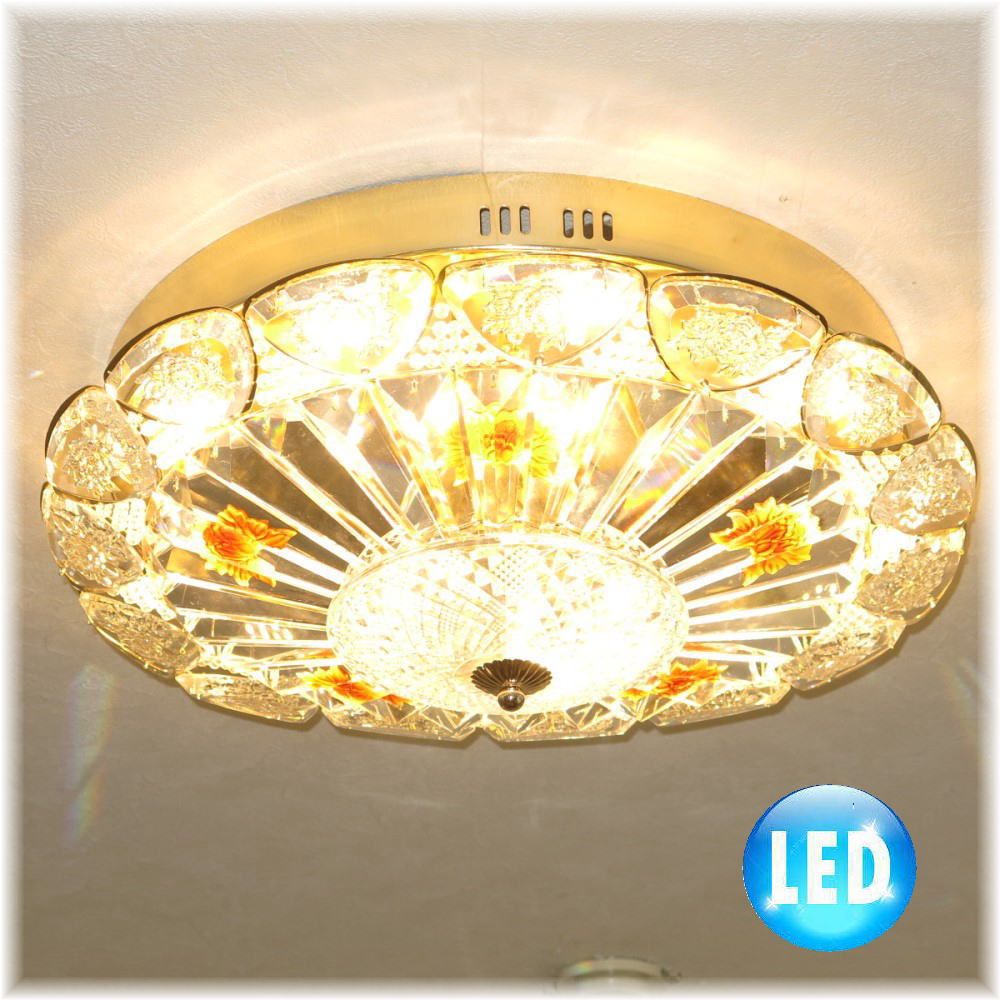 【LED付き！】新品 超豪華！ 綺麗なデザイン リモコン付き LED クリスタル シャンデリア