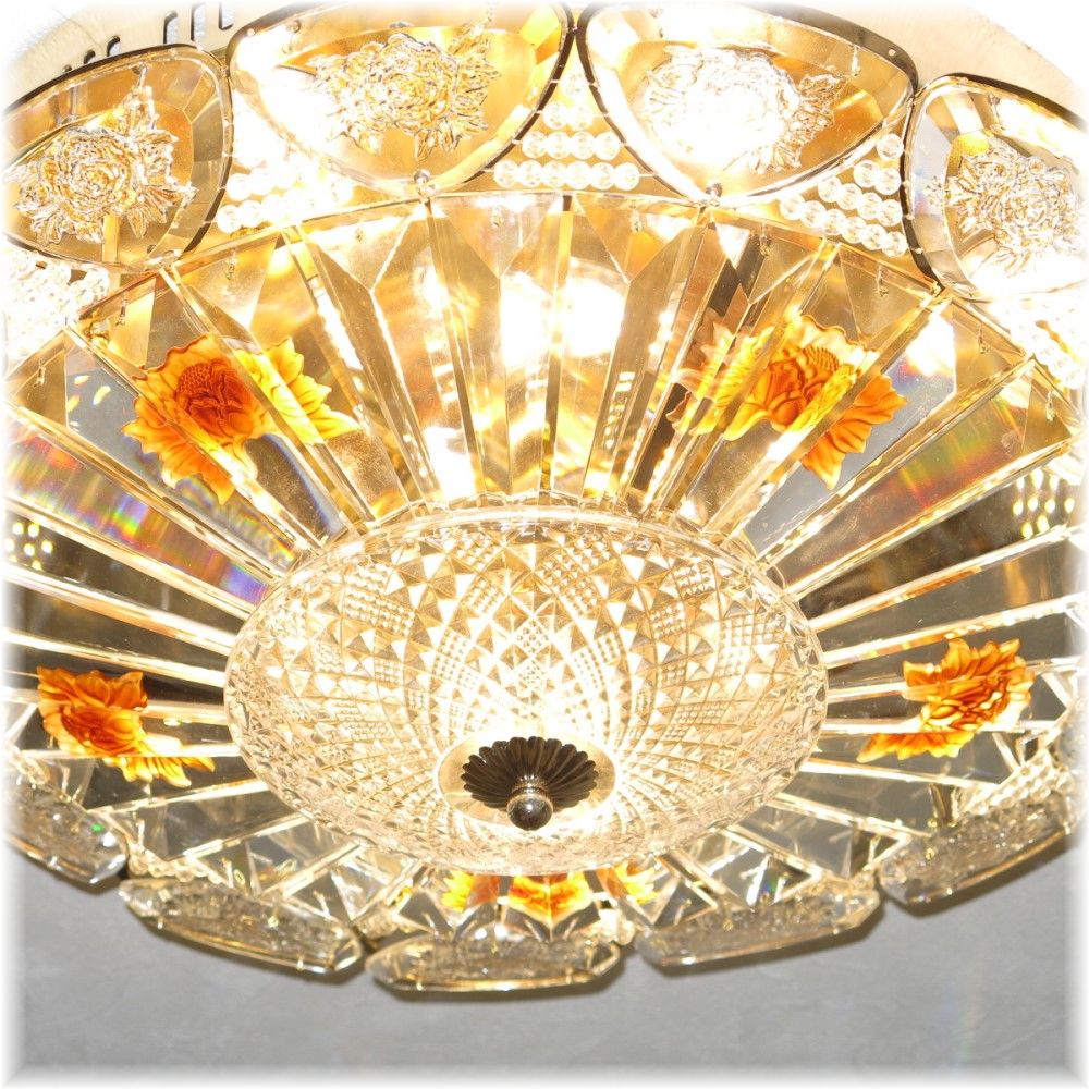 【LED付き！】新品 超豪華！ 綺麗なデザイン リモコン付き LED クリスタル シャンデリア