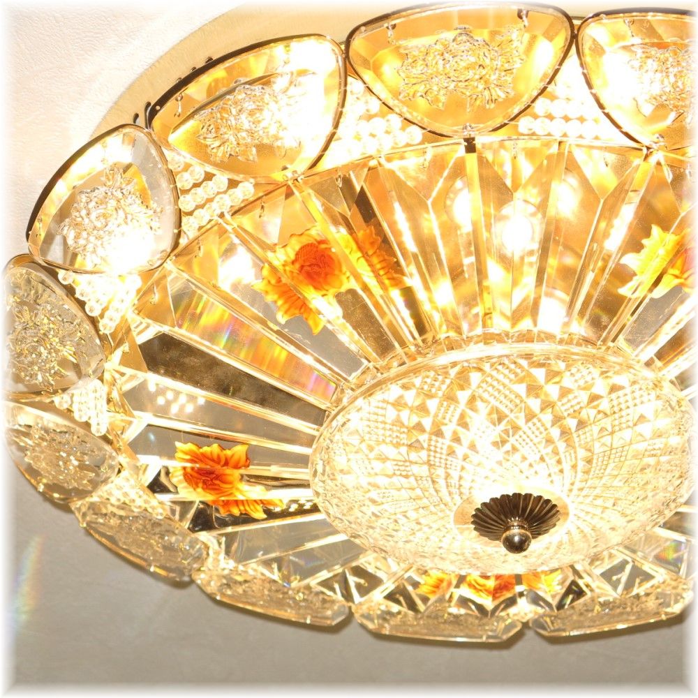 【LED付き！】新品 超豪華！ 綺麗なデザイン リモコン付き LED クリスタル シャンデリア