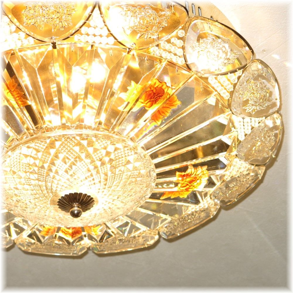 【LED付き！】新品 超豪華！ 綺麗なデザイン リモコン付き LED クリスタル シャンデリア