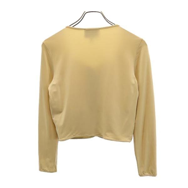 アルマーニジーンズ 長袖 カーディガン USA6 ベージュ ARMANI JEANS ポケット付き レディース