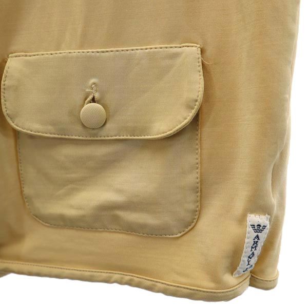 アルマーニジーンズ 長袖 カーディガン USA6 ベージュ ARMANI JEANS ポケット付き レディース