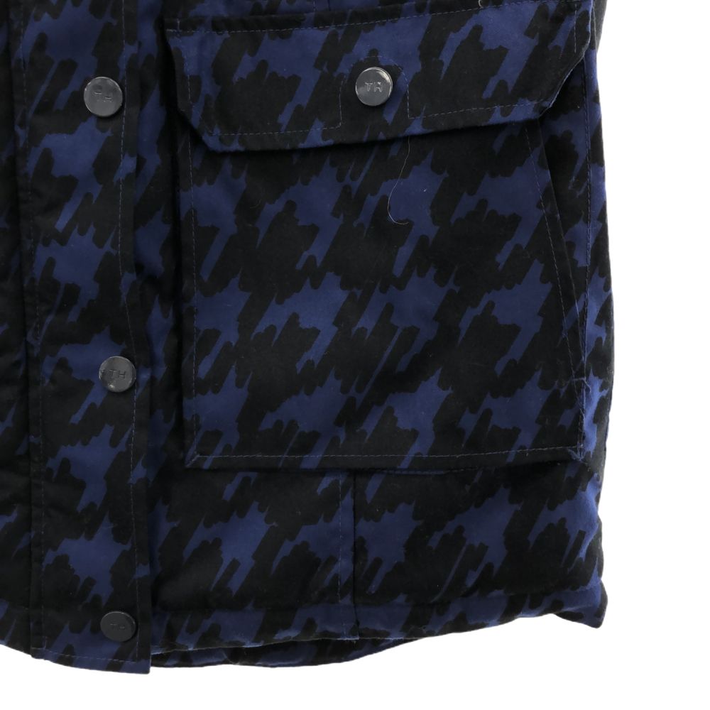 総柄 長袖 フェイクファー 中綿ジャケット S ブルー系 レディース 総柄 長袖 フェイクファー 中綿ジャケット S ブルー系 レディース