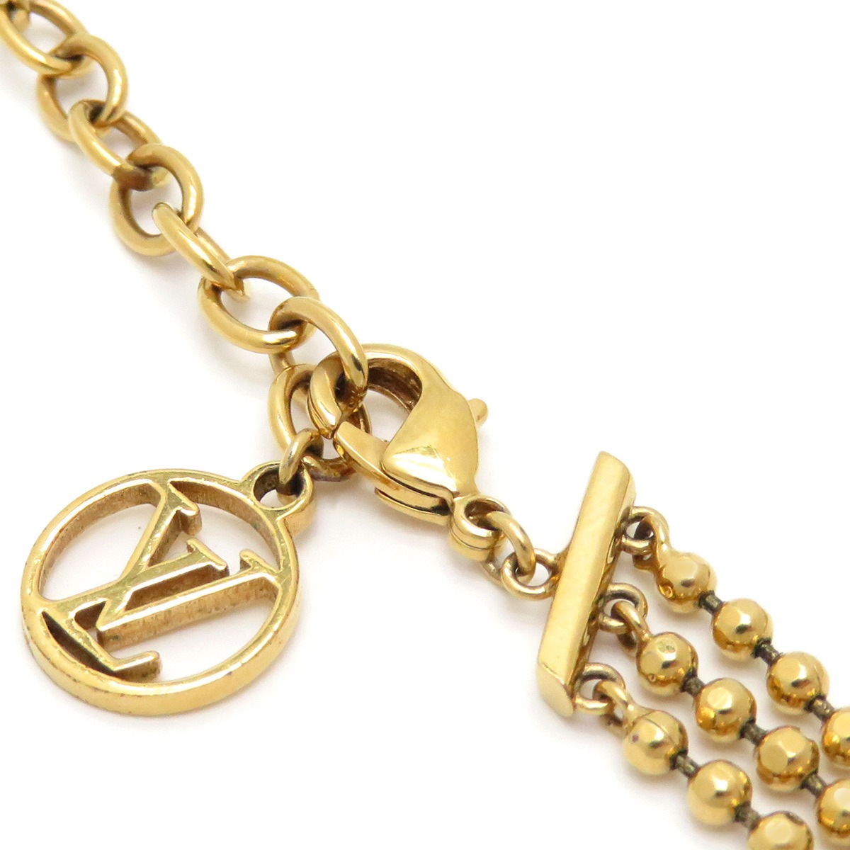 ルイヴィトン LOUIS VUITTON ブレスレット ブラスレ エセンシャル V スキン GP ゴールド M00636 VA1292 【保存袋】【中古】 ルイヴィトン LOUIS VUITTON ブレスレット ブラスレ エセンシャル V スキン GP ゴールド M00636 VA1292 【保存袋】【中古】