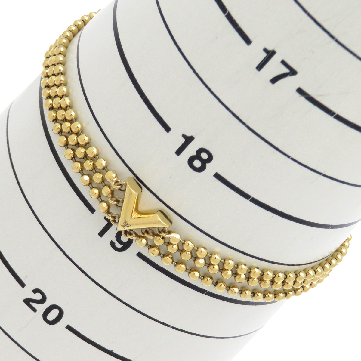 ルイヴィトン LOUIS VUITTON ブレスレット ブラスレ エセンシャル V スキン GP ゴールド M00636 VA1292 【保存袋】【中古】 ルイヴィトン LOUIS VUITTON ブレスレット ブラスレ エセンシャル V スキン GP ゴールド M00636 VA1292 【保存袋】【中古】