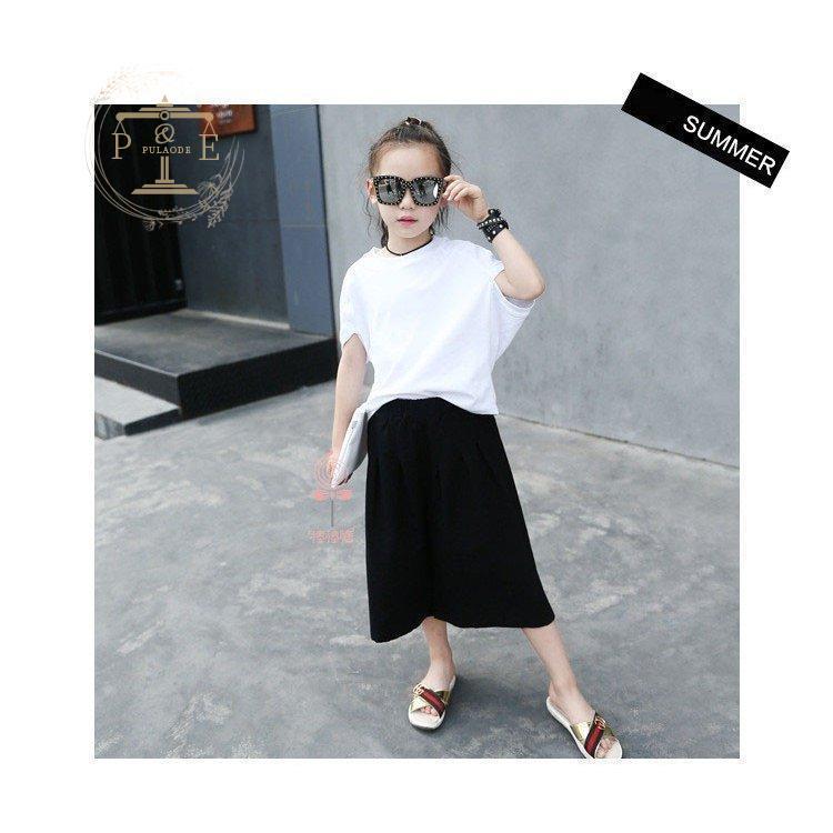 子供服 女の子 韓国 セットアップ キッズ 夏 2点セット 子ども服 Tシャツ +パンツ 半袖 カットソー 大人っぽい カジュアル ナチュラル ガール 女児 おしゃれ