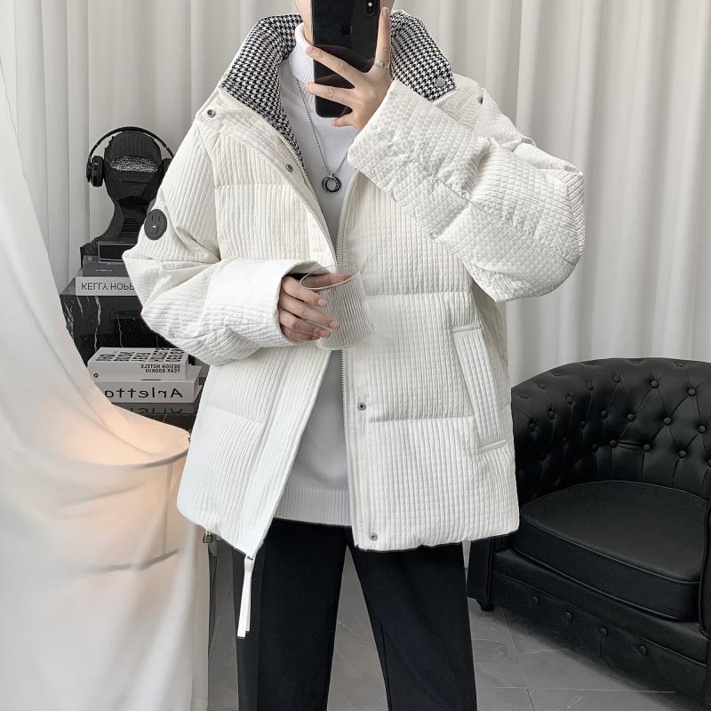 2025INS大人気 新作 新しい 厚手 メンズ ショート丈 洋風 ゆったり ダウンコート 高級感 かっこいい 保温 中綿ジャケット