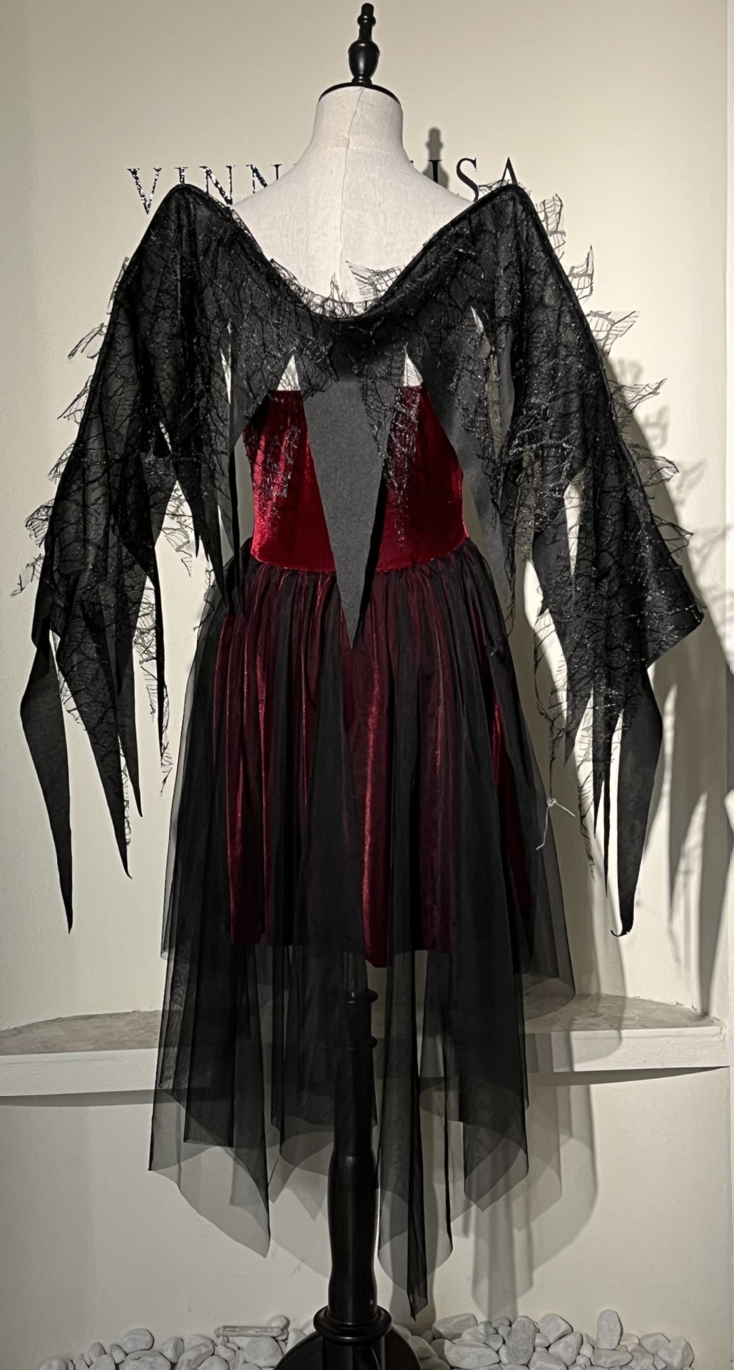 4点セット ハロウィン 仮装 大人 女性 天使 悪魔 魔女 デビル コスプレ ジュニア レディース ハロウィーン衣装 赤色 黒 キャミ ワンピース セクシー 可愛い 変装 つばさ 首飾り 髪飾り
