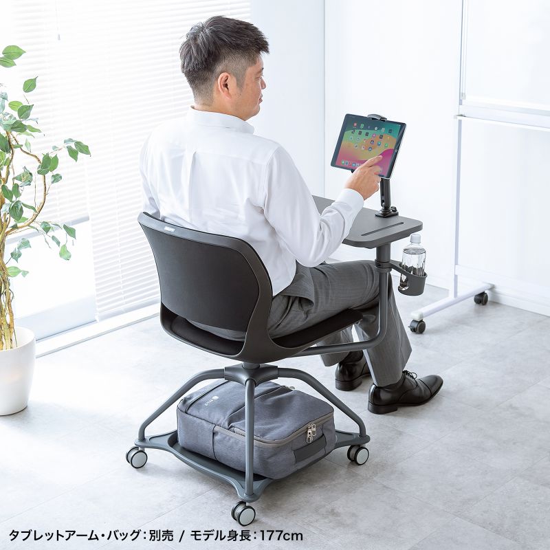 SNC-T165BK （ブラック） ミーティングチェア　テーブル付き