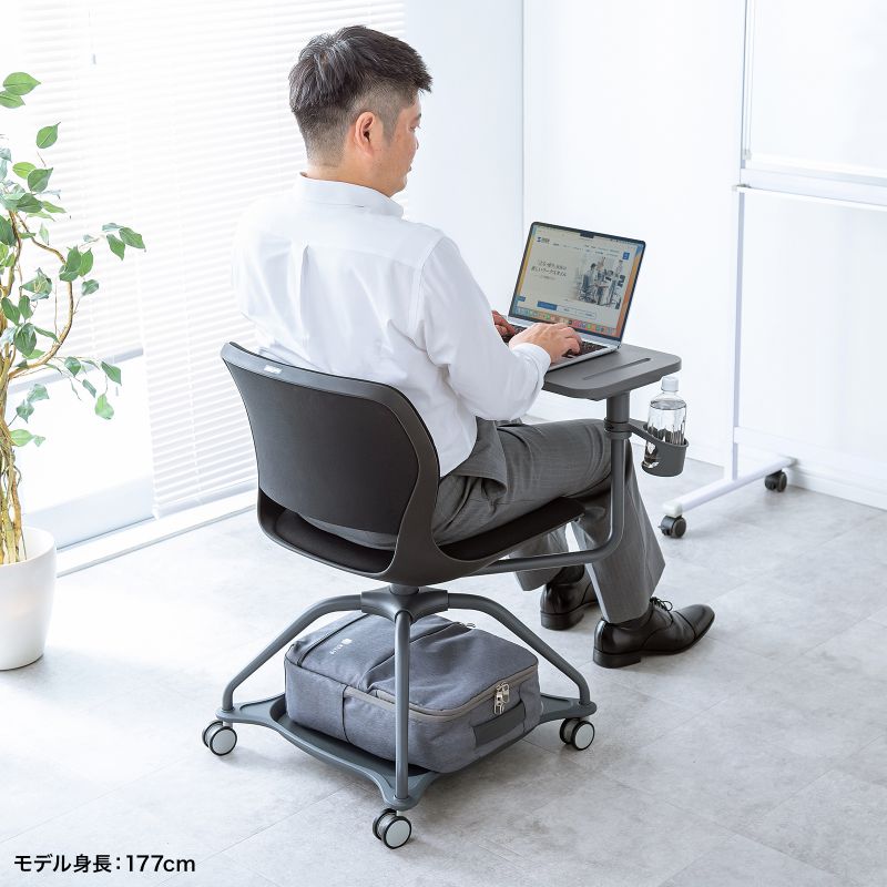 SNC-T165BK （ブラック） ミーティングチェア　テーブル付き