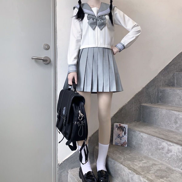 Qoo10] 3点セット セーラー服 JK制服 学院風