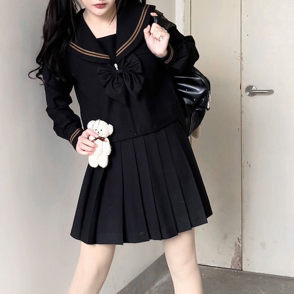 Qoo10] 3点セット セーラー服 JK制服 学院風