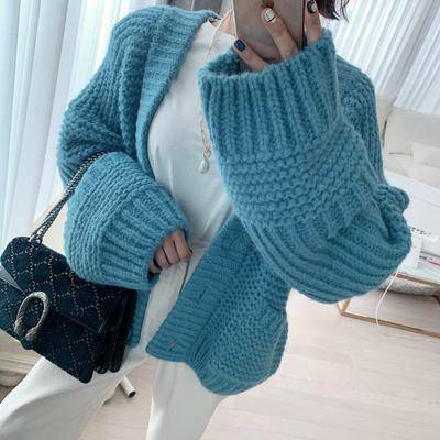 ビッグボタン Vネック ニット カーディガン レディース トップス ローゲージ ざっくり編み 袖あり 長袖 ボリューム袖 前開き ゆったり ポケット付き シンプル カジュアル 大人可愛い おしゃれ ビッグボタン Vネック ニット カーディガン レディース トップス ローゲージ ざっくり編み 袖あり 長袖 ボリューム袖 前開き ゆったり ポケット付き シンプル カジュアル 大人可愛い おしゃれ