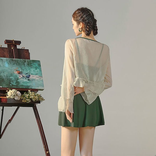 Qoo10] Hot!!!新作水着お腹が隠れる薄手の長