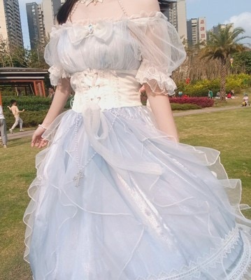 ロリータドレス/蝶の嘘/贈り物/洋式/可愛い/ミディアムとロング ロリータドレス/蝶の嘘/贈り物/洋式/可愛い/ミディアムとロング