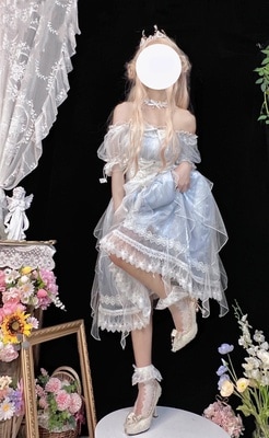 ロリータドレス/蝶の嘘/贈り物/洋式/可愛い/ミディアムとロング ロリータドレス/蝶の嘘/贈り物/洋式/可愛い/ミディアムとロング