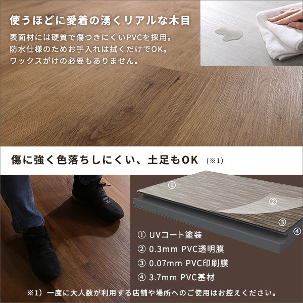 はめこみ式 フロアタイル 72枚セット 約9畳分 DIY フロア フローリング 床暖 防水 抗菌