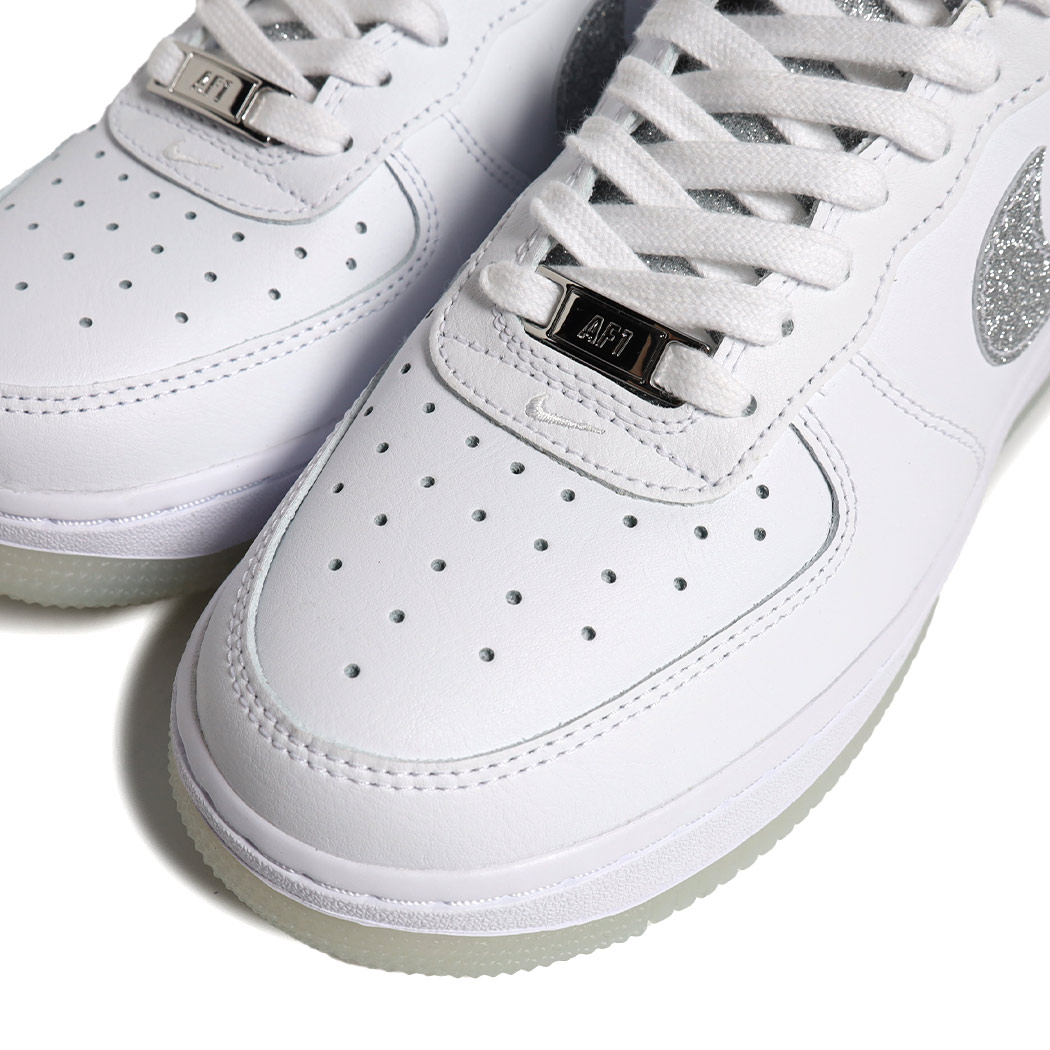 NIKE ナイキ ウィメンズ エアフォース スニーカー WMNS AIR FORCE 1 07 LX GLITTER SWOOSH ( 白 ホワイト ラメ レディース HQ3461-191 )