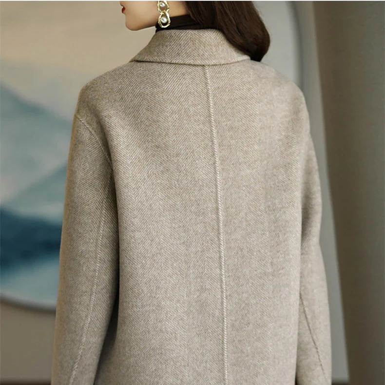 【送料無料】ラシャ コート 加厚 アウター 着痩せ ブラウス ロング丈 体形カバー 裏起毛ファッション 【送料無料】ラシャ コート 加厚 アウター 着痩せ ブラウス ロング丈 体形カバー 裏起毛ファッション