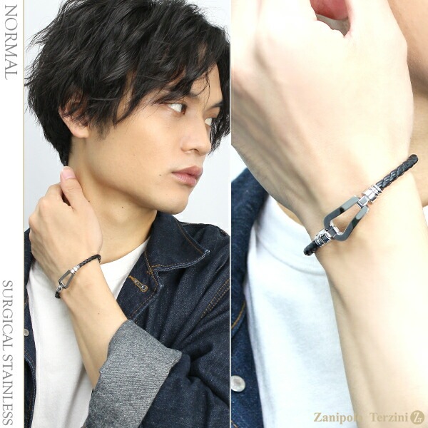 ザニポロタルツィーニ 馬蹄 サージカルステンレス レザー バングル ブレスレット レザーブレス ザニポロタルツィーニ 馬蹄 サージカルステンレス レザー バングル ブレスレット レザーブレス