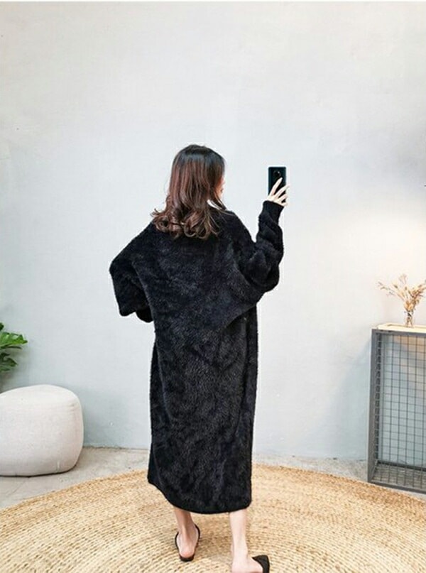 ロングカーディガン シャギー ニット 厚手 レディース コーディガン 無地 きれいめ ボタンなし ゆったり 長袖 秋冬 オフィス ライトアウター ニットコート ロングカーディガン シャギー ニット 厚手 レディース コーディガン 無地 きれいめ ボタンなし ゆったり 長袖 秋冬 オフィス ライトアウター ニットコート