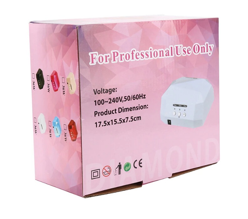 をダイヤモンド形状ネイルドライヤーled ランプ36ワットジェルネイル機ドライマニキュアツール保護ランプで自動センサー