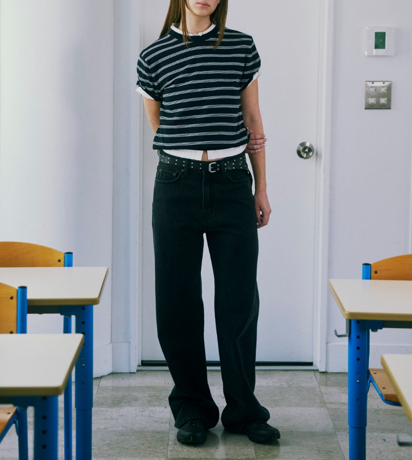 STUDDED LEATHER BELT (LC257BE03BK) STUDDED LEATHER BELT (LC257BE03BK)