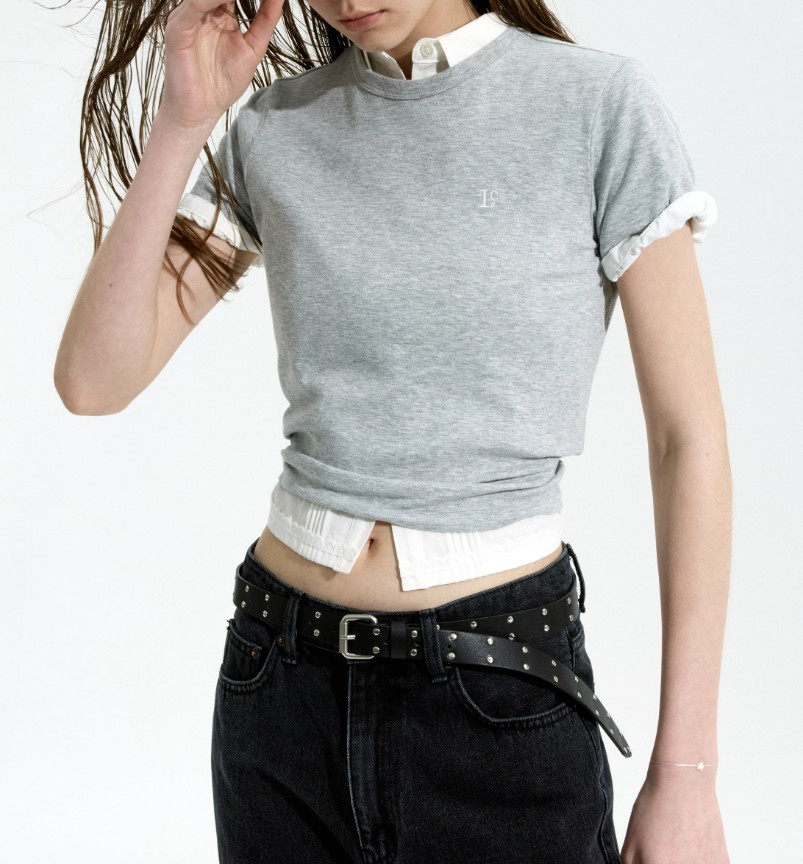 STUDDED LEATHER BELT (LC257BE03BK) STUDDED LEATHER BELT (LC257BE03BK)