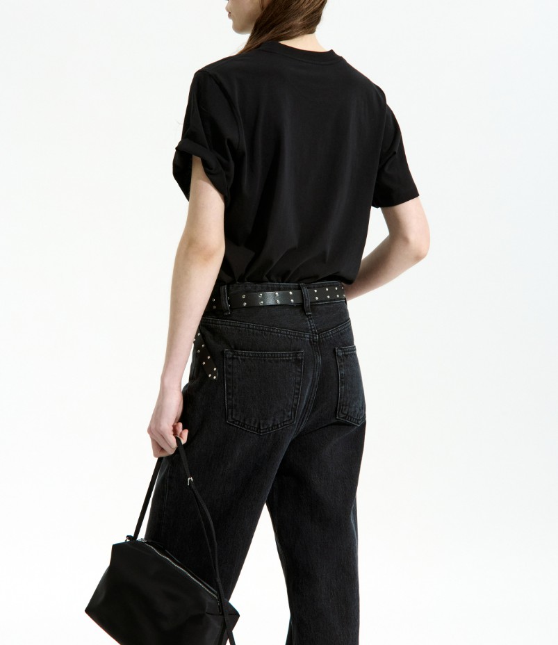 STUDDED LEATHER BELT (LC257BE03BK) STUDDED LEATHER BELT (LC257BE03BK)