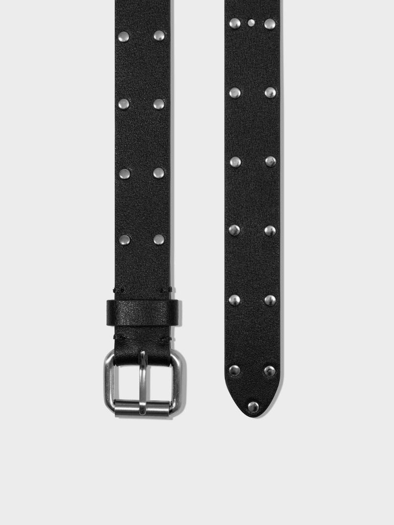 STUDDED LEATHER BELT (LC257BE03BK) STUDDED LEATHER BELT (LC257BE03BK)