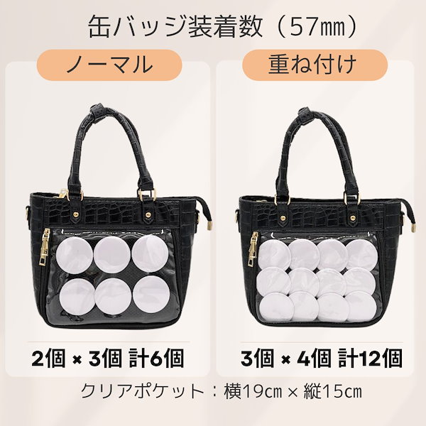 痛バッグ 痛バック ビニールバッグ 痛バ トート キャンバス