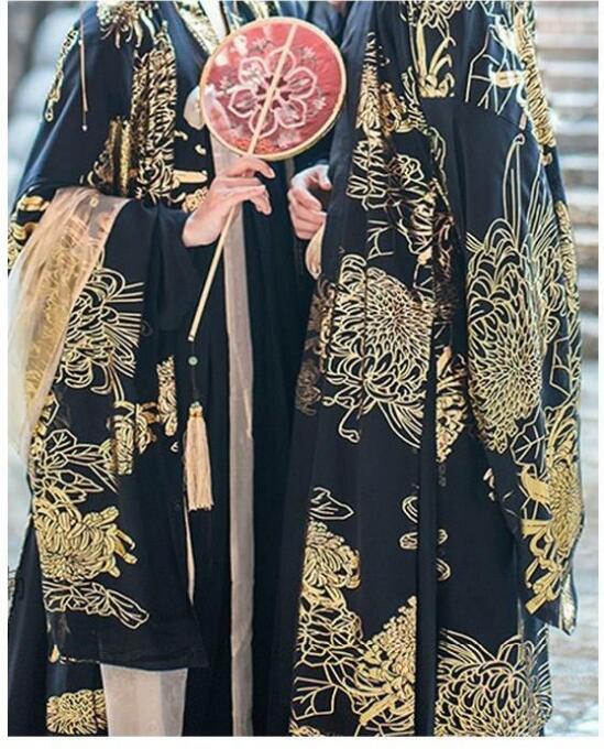 ハロウィン チャイナ服 メンズ/レディース 漢服 中華服 グラデーション 中華コスプレ衣装 新作 長袖 3点セット 女性用 男性用 カンフー衣装 ブラウス＋スカート＋羽織３点セット 華流コスチューム