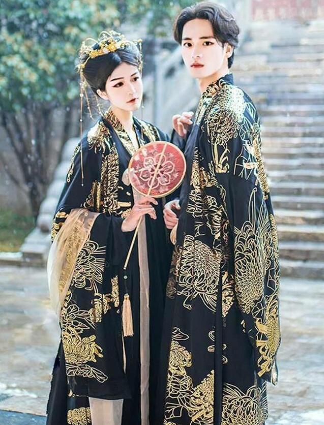 ハロウィン チャイナ服 メンズ/レディース 漢服 中華服 グラデーション 中華コスプレ衣装 新作 長袖 3点セット 女性用 男性用 カンフー衣装 ブラウス＋スカート＋羽織３点セット 華流コスチューム