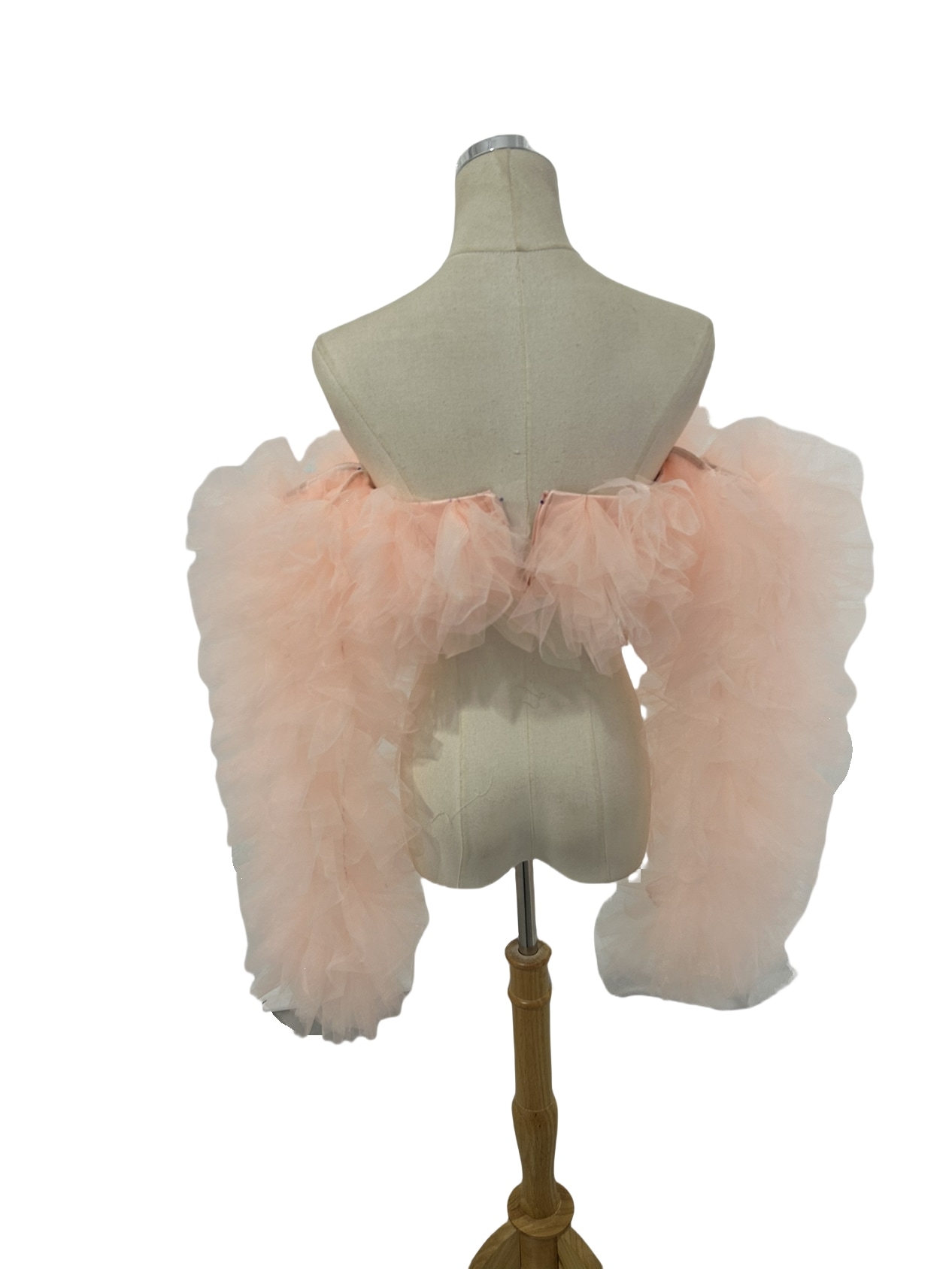 トップス ピンク ソフトチュール オフショルダー 長袖 もこもこ 可愛い 前撮り トップス ピンク ソフトチュール オフショルダー 長袖 もこもこ 可愛い 前撮り