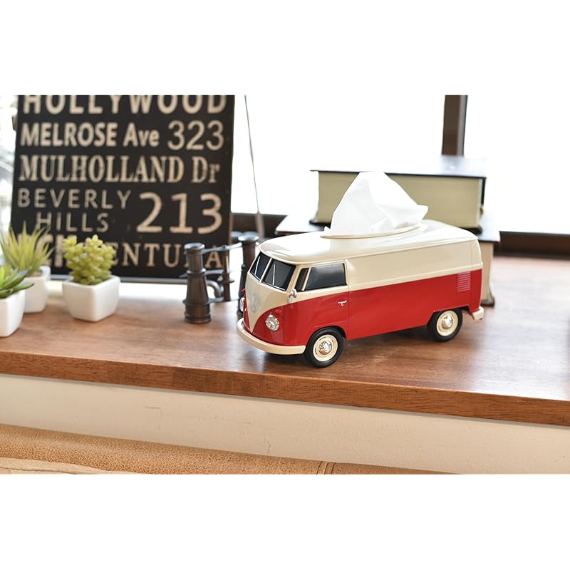 ティッシュケース+(プラス) T1バス カップホルダー付き ツートーン レッド2 T1 bus tissue case 2tone RED ティッシュケース+(プラス) T1バス カップホルダー付き ツートーン レッド2 T1 bus tissue case 2tone RED