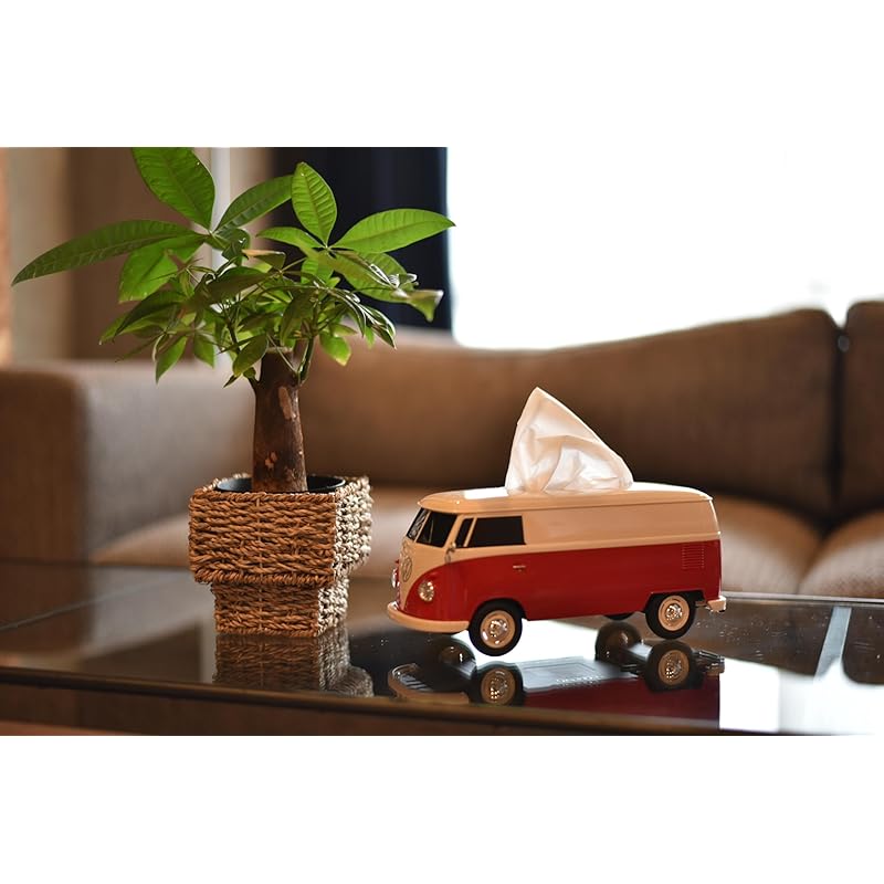 ティッシュケース+(プラス) T1バス カップホルダー付き ツートーン レッド2 T1 bus tissue case 2tone RED ティッシュケース+(プラス) T1バス カップホルダー付き ツートーン レッド2 T1 bus tissue case 2tone RED