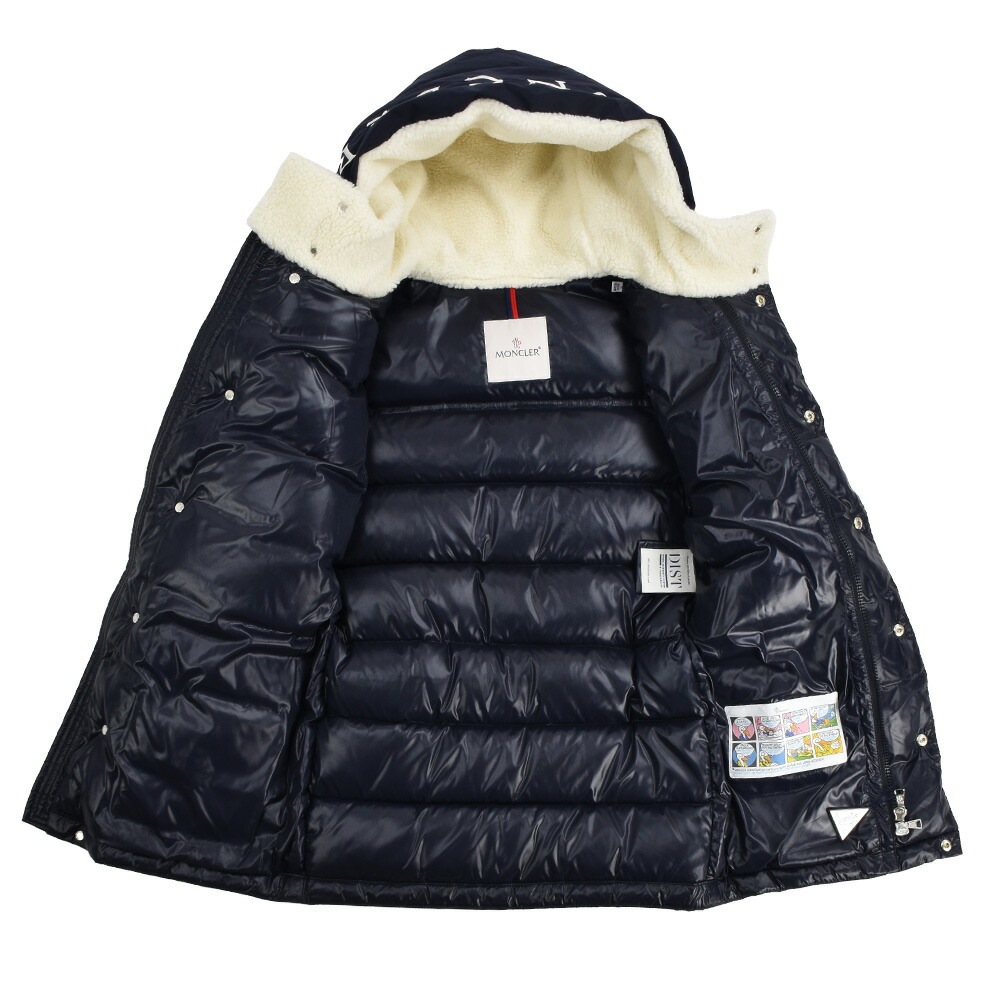 モンクレール ダウンジャケット キッズ ジュニア 子供用 ブルゾン フード付きダウン ネイビー MONCLER TAROLD[1c00021-742-810]