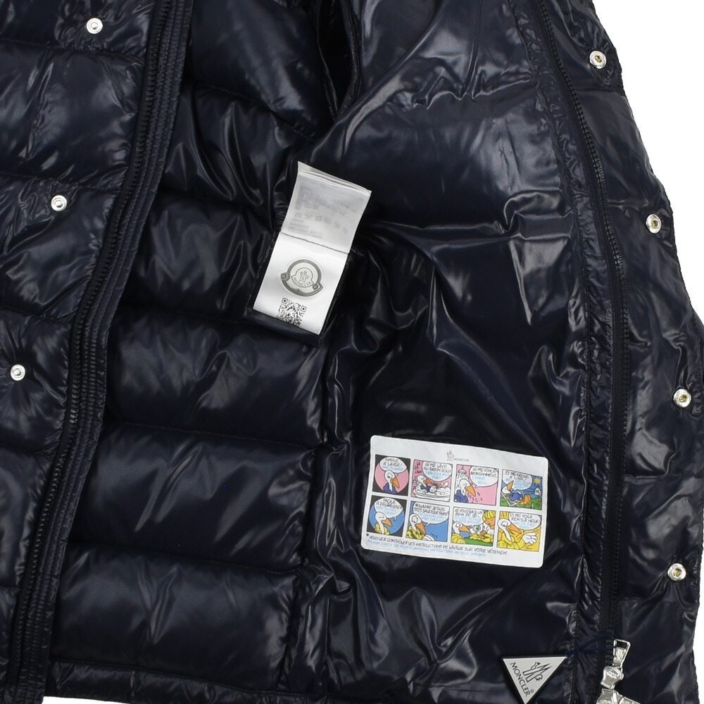 モンクレール ダウンジャケット キッズ ジュニア 子供用 ブルゾン フード付きダウン ネイビー MONCLER TAROLD[1c00021-742-810]