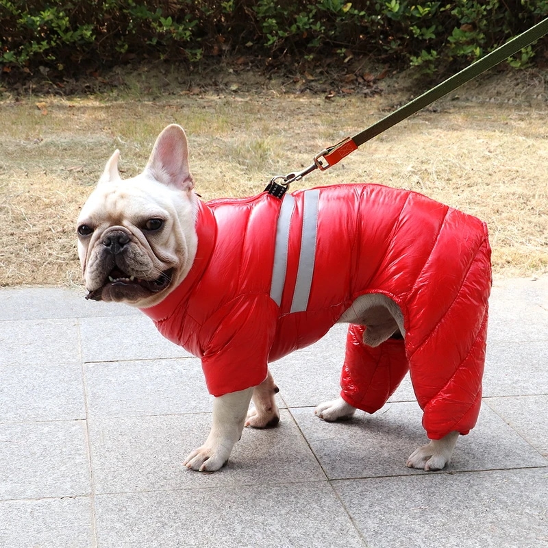 小型および中型犬用防水ジャケット,反射ペットコート,犬服,暖かいジャンプスーツ,フレンチブルドッグ服,冬
