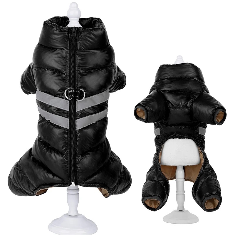 小型および中型犬用防水ジャケット,反射ペットコート,犬服,暖かいジャンプスーツ,フレンチブルドッグ服,冬