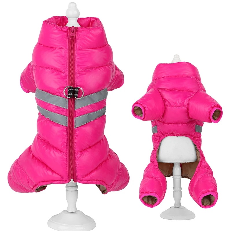 小型および中型犬用防水ジャケット,反射ペットコート,犬服,暖かいジャンプスーツ,フレンチブルドッグ服,冬