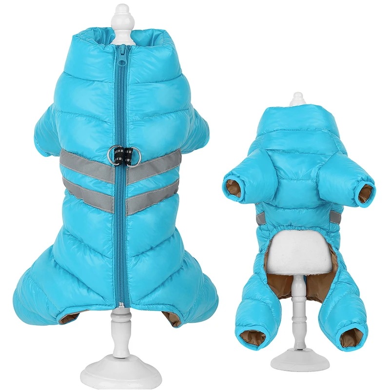 小型および中型犬用防水ジャケット,反射ペットコート,犬服,暖かいジャンプスーツ,フレンチブルドッグ服,冬