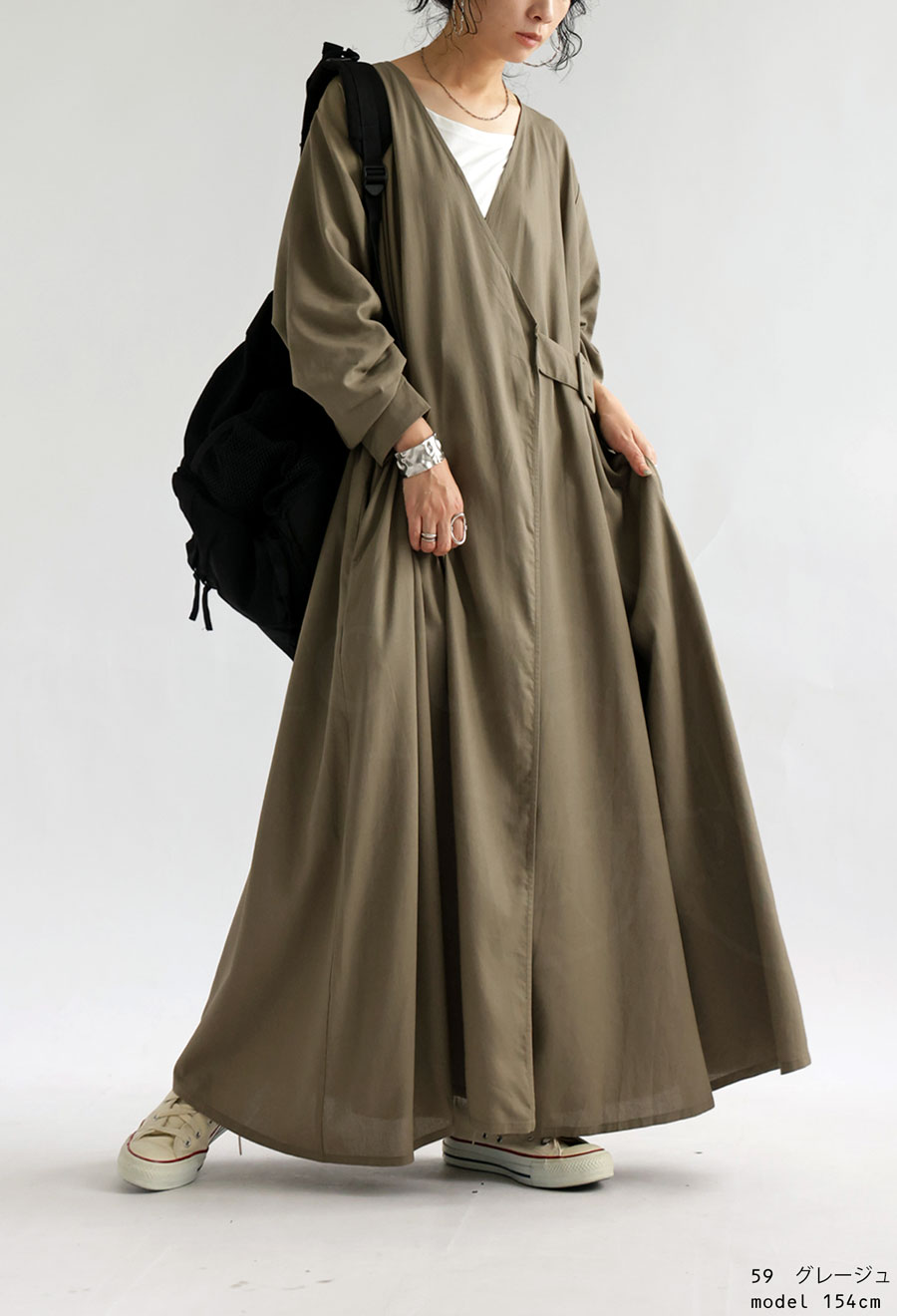 ラップワンピース ワンピース レディース ロング ・メール便不可