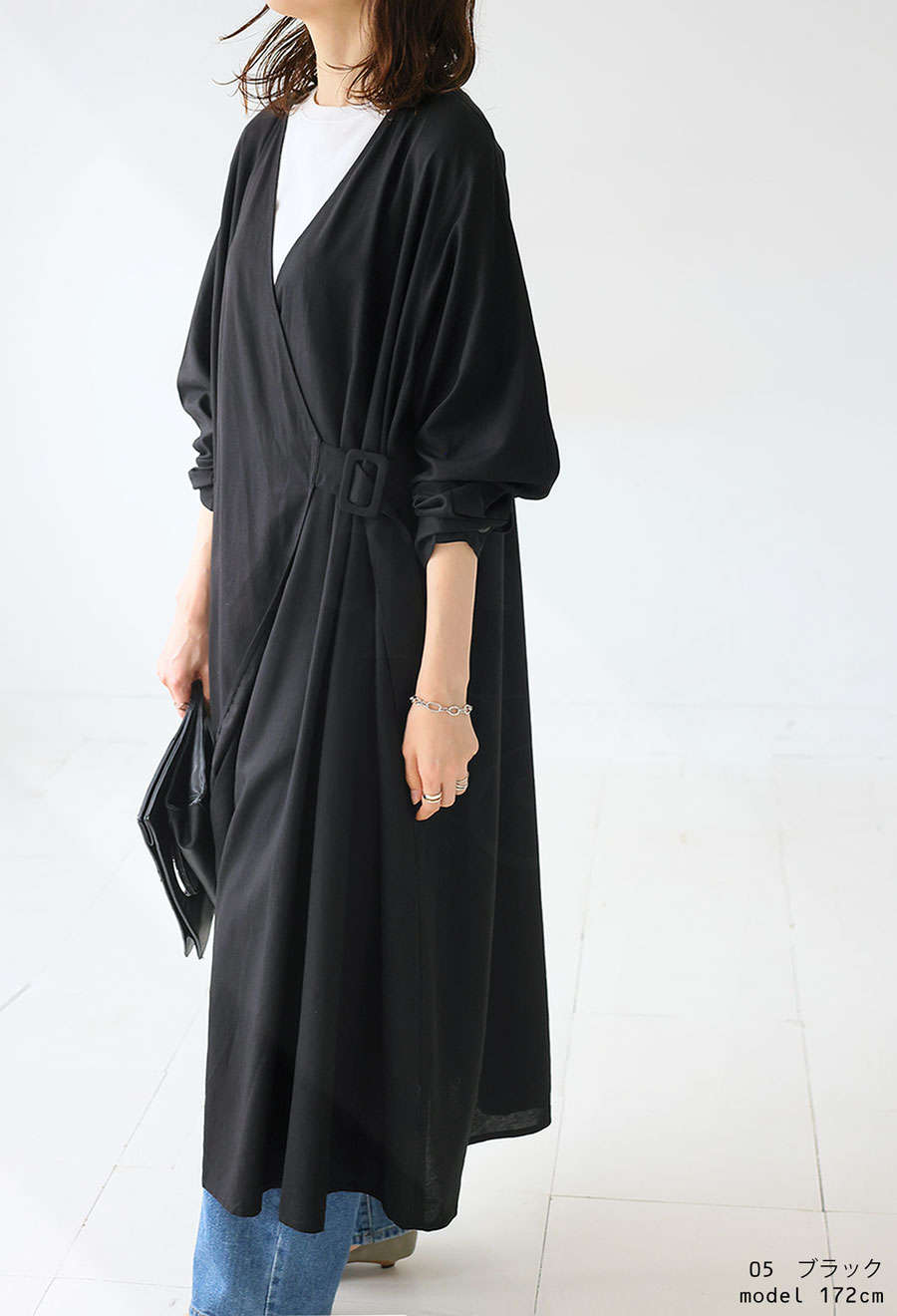 ラップワンピース ワンピース レディース ロング ・メール便不可