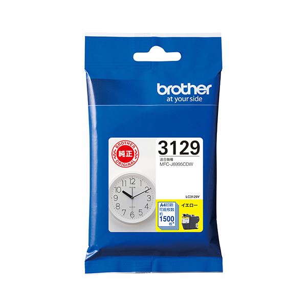 (まとめ)ブラザー インクカートリッジ イエローLC3129Y 1個 (×3セット) (まとめ)ブラザー インクカートリッジ イエローLC3129Y 1個 (×3セット)