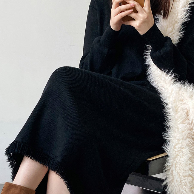 ニットワンピース レディース ニットセーター 無地 ハーフハイネック 長袖 リブ袖口 フリンジ付き ロング丈 トップス カジュアル 柔らかい 体型カバー スタイルアップ シンプル 快適 春秋 通勤 通 ニットワンピース レディース ニットセーター 無地 ハーフハイネック 長袖 リブ袖口 フリンジ付き ロング丈 トップス カジュアル 柔らかい 体型カバー スタイルアップ シンプル 快適 春秋 通勤 通