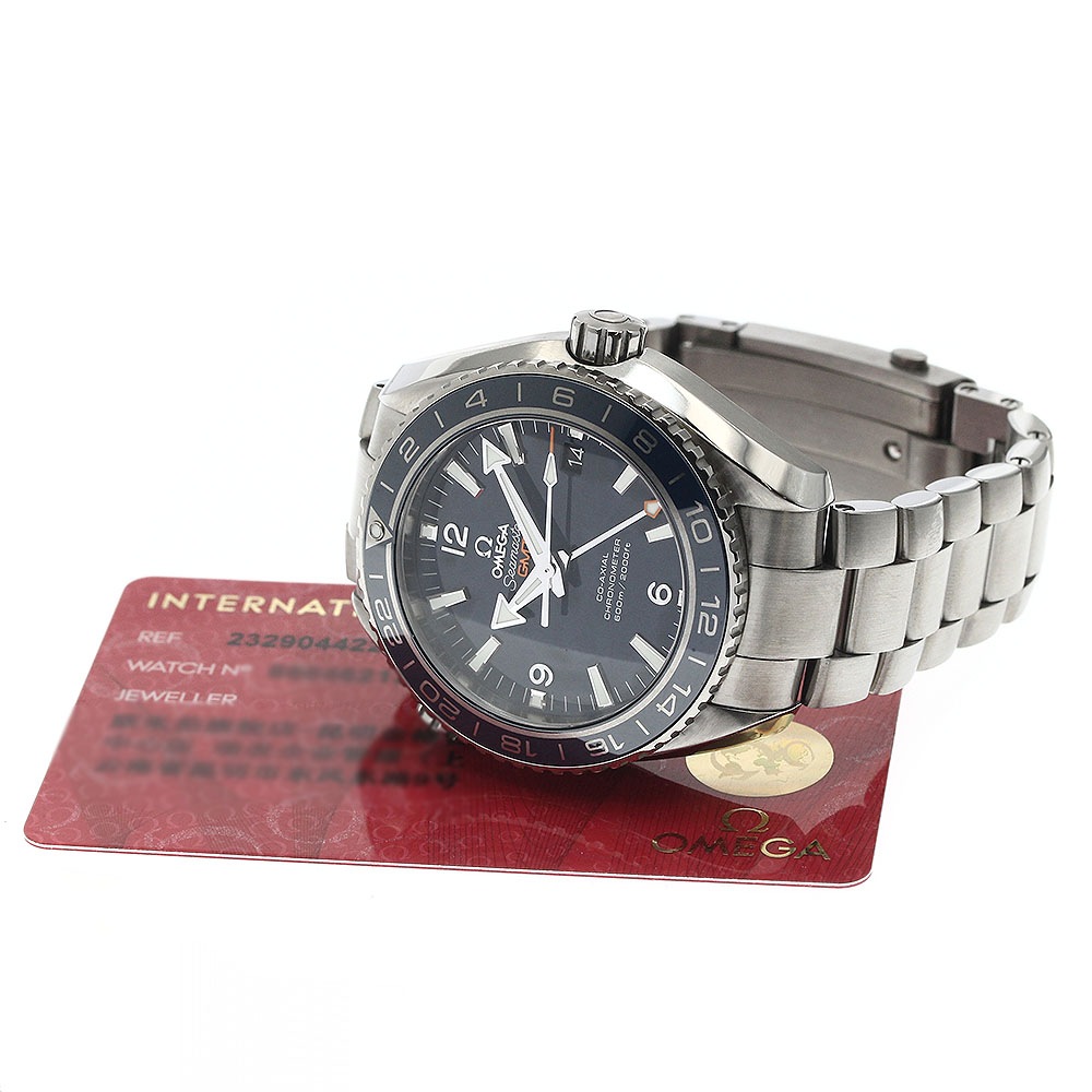 オメガ OMEGA 232.90.44.22.03.001 シーマスター プラネットオーシャン GMT 自動巻き メンズ 美品 保証書付き_886836【中古】 オメガ OMEGA 232.90.44.22.03.001 シーマスター プラネットオーシャン GMT 自動巻き メンズ 美品 保証書付き_886836【中古】