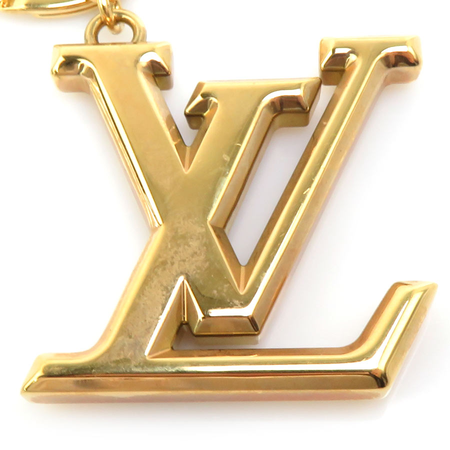 【極美品】ルイヴィトン キーホルダー・LV ファセット ゴールド M65216 ルイ ヴィトン LOUIS VUITTON キーリング チャーム LV